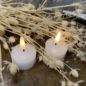 LED fyrfads lys 2pk - hvid