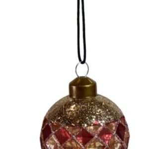 Julekugle glimmer Harlekin