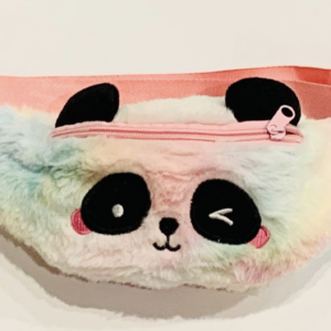 Panda Pastel – Plys Bæltetaske Multifarvet