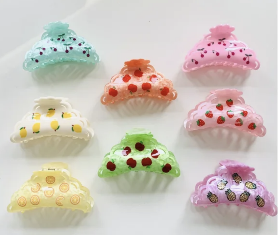 Hårklemme Frugt - Æble Grøn