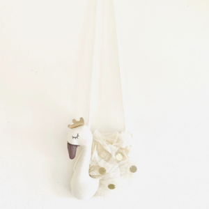 Svane Princesse – Eventyrlig Crossbody Taske - Hvid