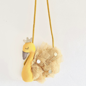 Svane Princesse – Eventyrlig Crossbody Taske - Guld