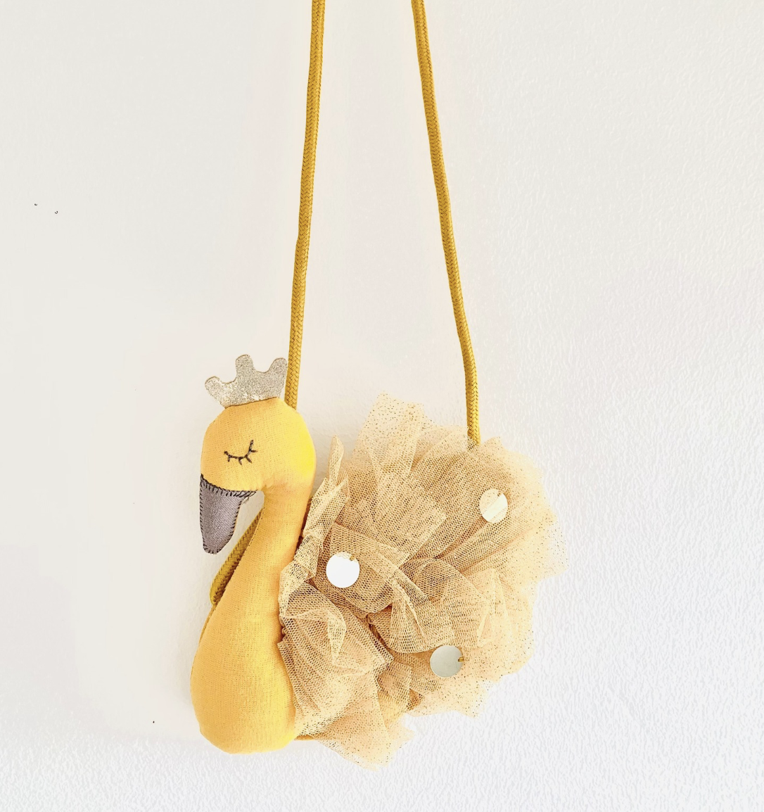 Svane Princesse – Eventyrlig Crossbody Taske - Guld