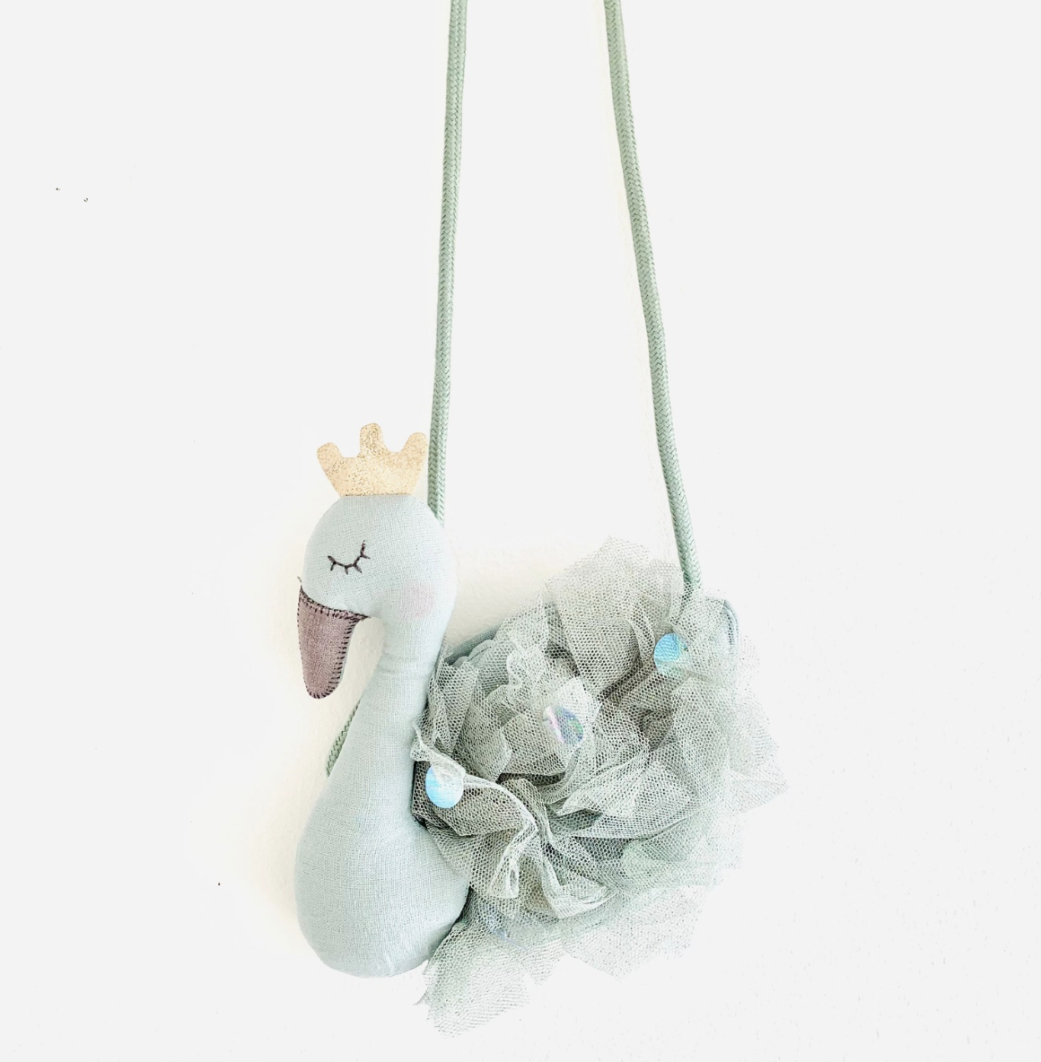 Svane Princesse – Eventyrlig Crossbody Taske - Grå