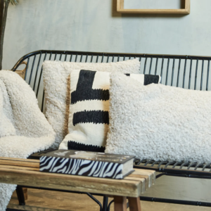 Pudebetræk m/pels 50x50cm polyester - Speedtsberg