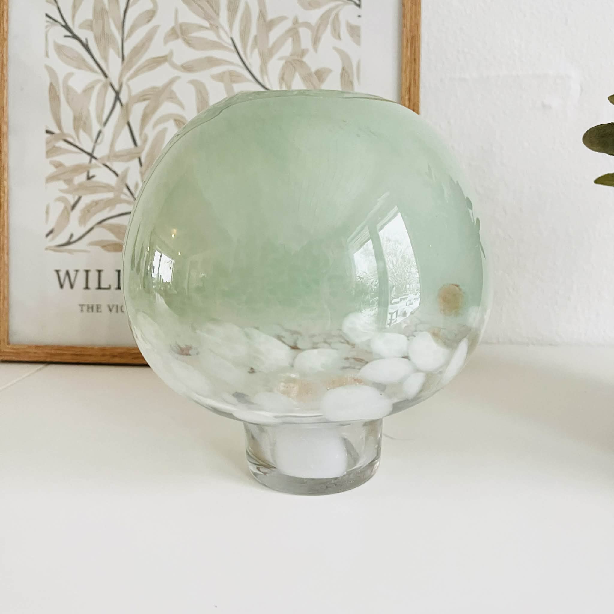 Glasvase Grøn håndlavet "Second Life" - Billede 2