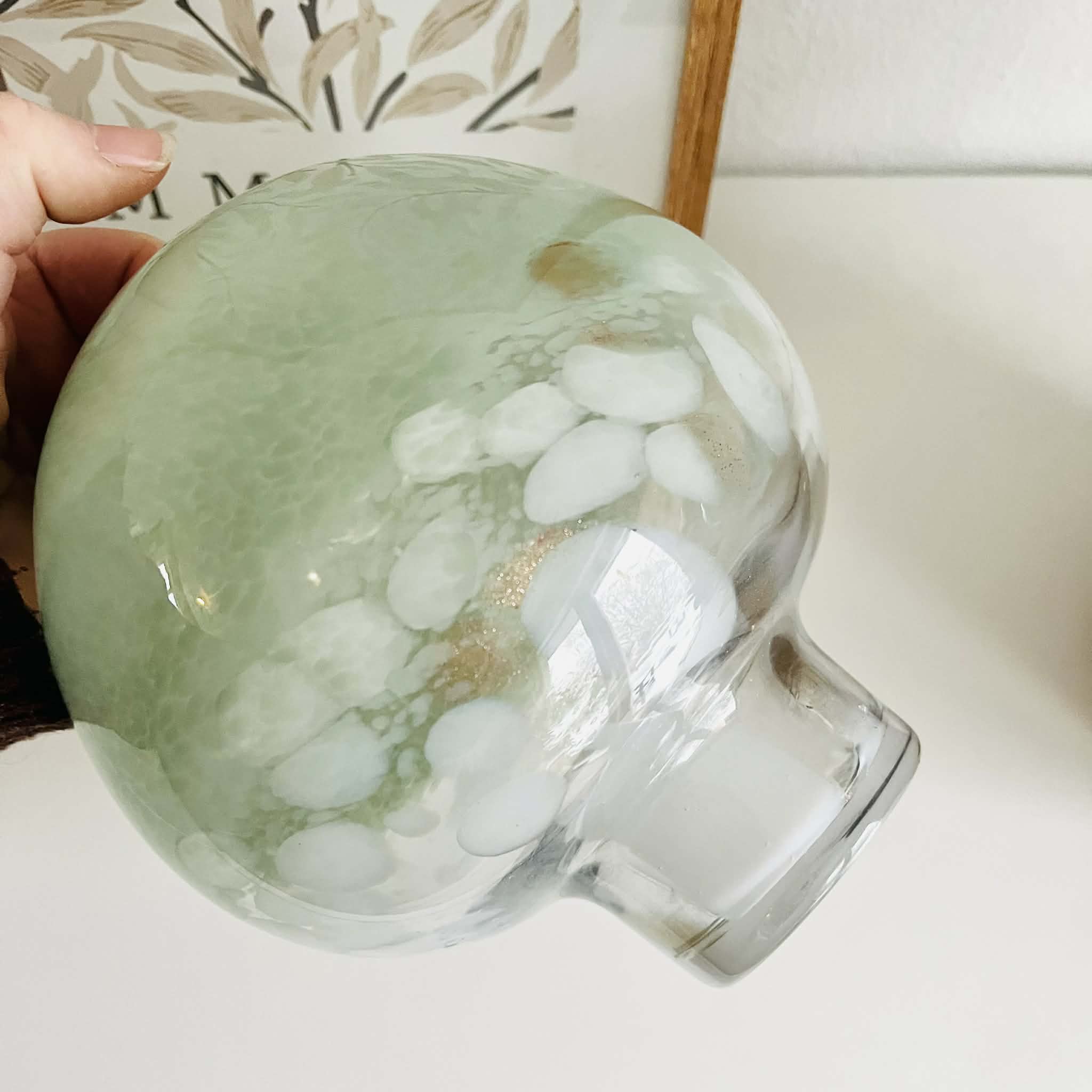 Glasvase Grøn håndlavet "Second Life" - Billede 4