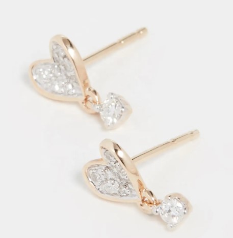 Ørestikkere Heart Drop Guld - Billede 3