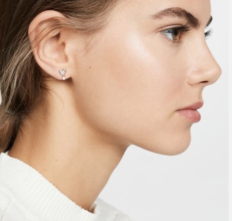 Ørestikkere Heart Drop Guld - Billede 2