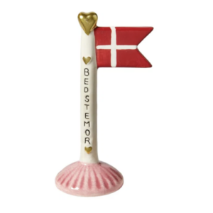 Flag bedstemor 8x5x14 keramik - pink fod