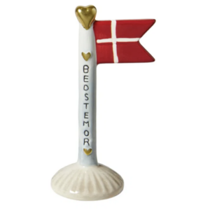 Flag bedstemor 8x5x14 keramik - hvid fod