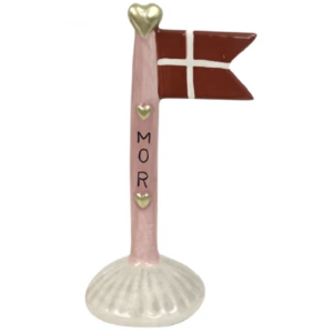 Flag mor 8x5x14 keramik - hvid fod