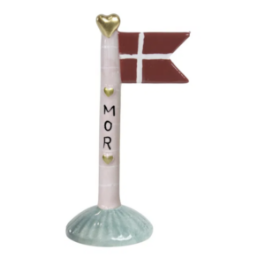 Flag mor 8x5x14 keramik - blå fod