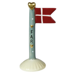 Flag far 8x5x14cm keramik - Gul fod