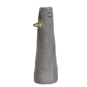 Vase and D5x16cm keramik - Sand m. prikker