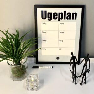 Ugeplan Grøn Sort Ramme