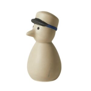 Keramik And med Studenterhue 8 cm Blå