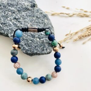 Knyttet Armbånd Blå / Grøn