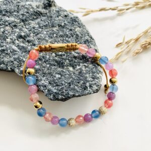 Knyttet Armbånd Blå / Rosa / Lilla