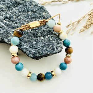 Knyttet Armbånd Turkis / Coral