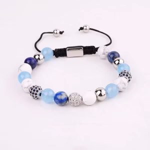 Knyttet armbånd Blå