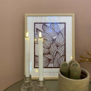 LED kronelys - Hvide 22 cm