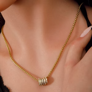 Vandfast Halskæde med Charms Guld