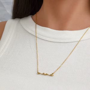 Vandfast halskæde “MaMa” Guld