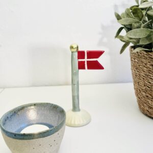 Keramik flag 14 cm Gul fod Aqua