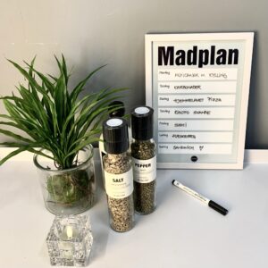 Madplan Grøn Hvid Ramme