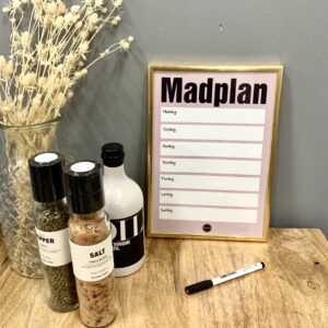 Madplan Rosa Træ Ramme