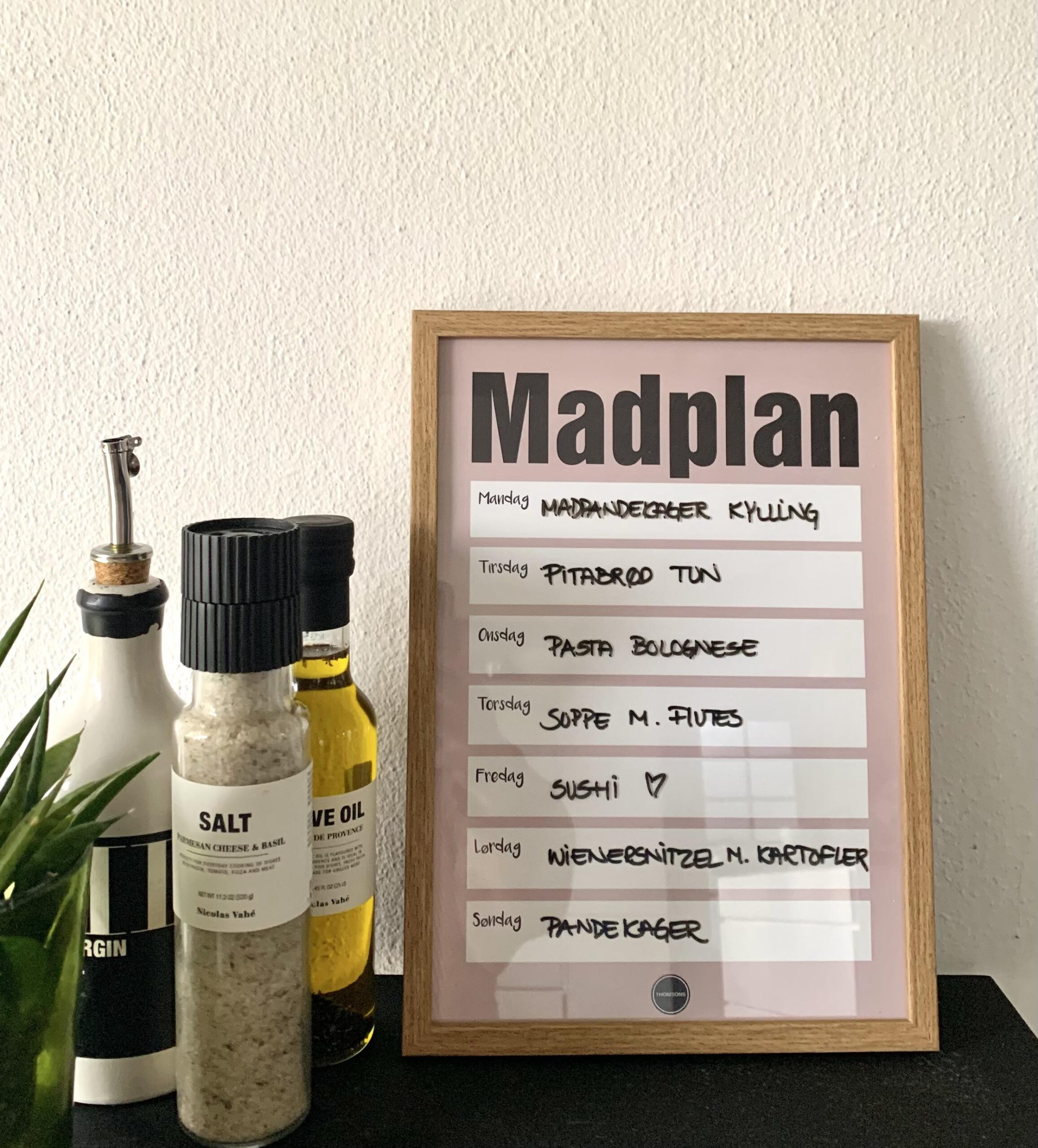 Madplan Rosa Træ Ramme - Billede 2