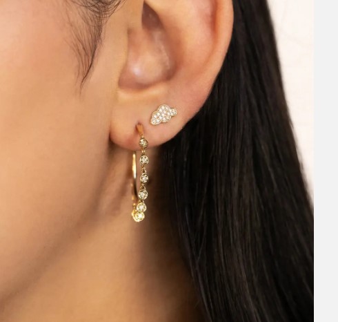 Ørestikkere Sky Glitter Guld