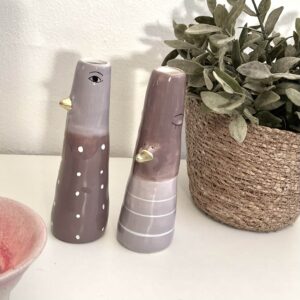 Vase And Lilla / Blomme Striber