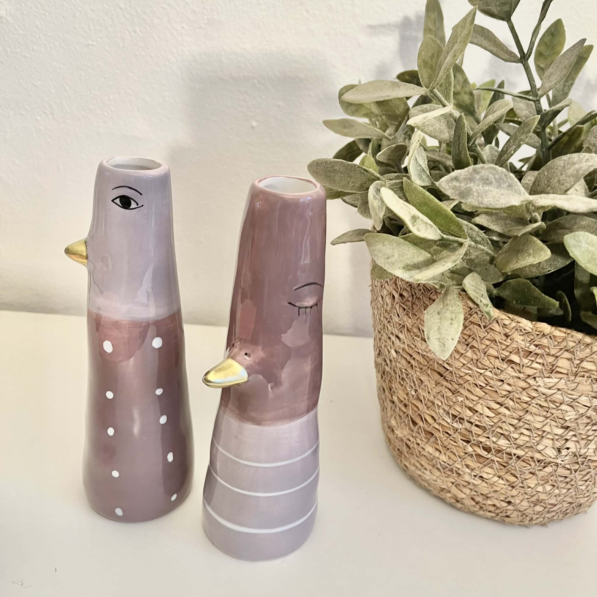 Vase And Lilla / Blomme Striber - Billede 3