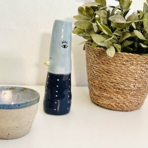 Vase And Blå / Marine Prikker