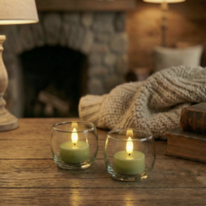 Deluxe Homeart LED Fyrfadslys - Grøn