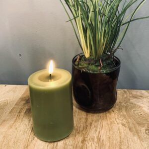 Deluxe Homeart LED Bloklys – Grøn - 10 x 7,5