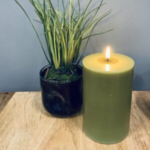 Deluxe Homeart LED Bloklys – Oliven - 15 x 10