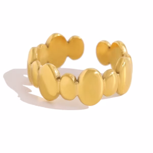 Vandfast Justerbar Ring Dots, Guld