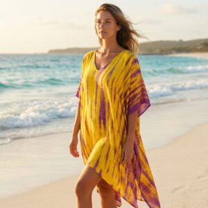 Dip Dye Kjole Lilla/Gul