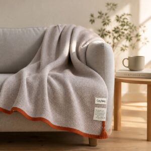 Lækkert Plaid Sand / Rust- COZY LIVING