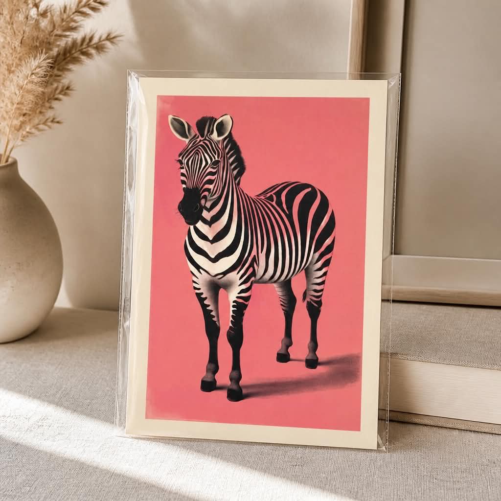 Plakat Pink Zebra A3 - Billede 3