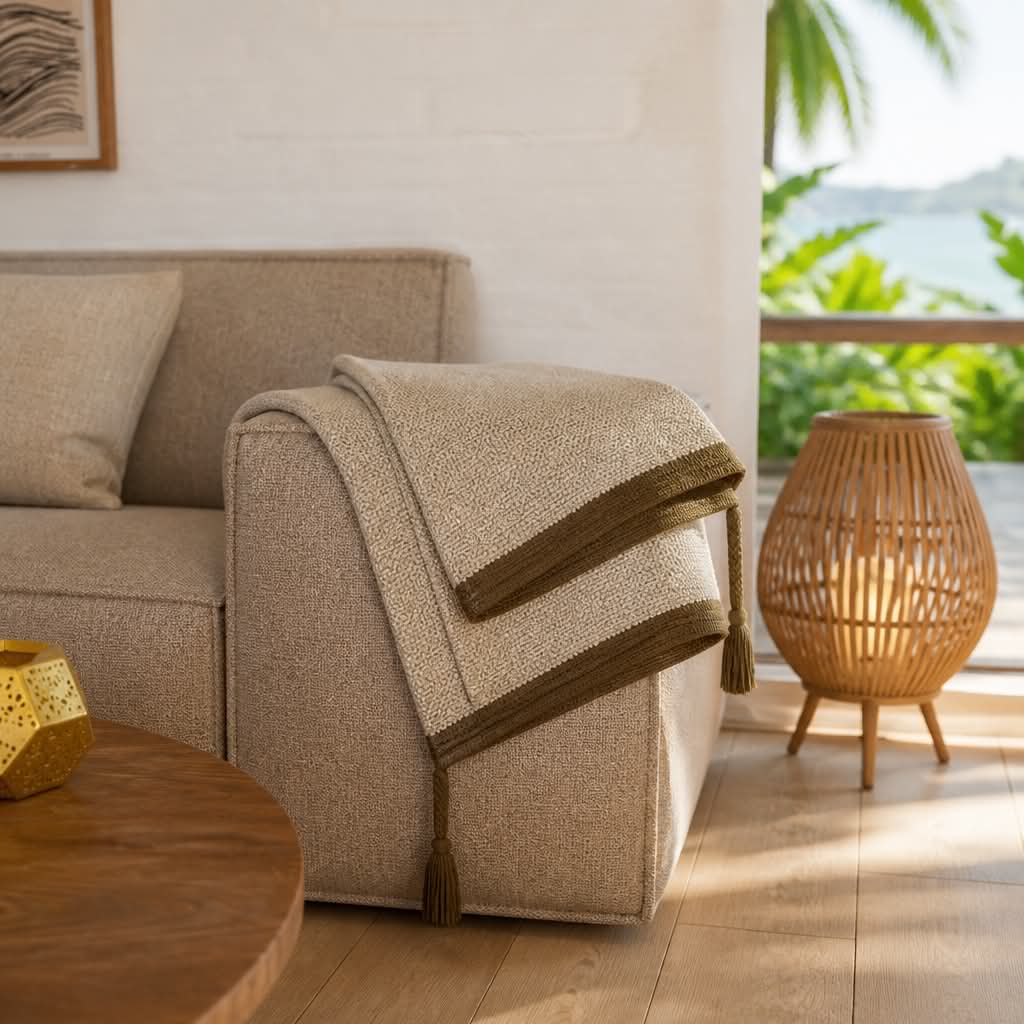 Lækkert Plaid Oliven - COZY LIVING