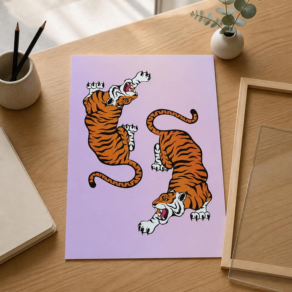 Plakat Tigers A3 - Billede 2