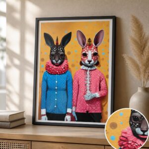 Plakat Colorful Bunnies A3