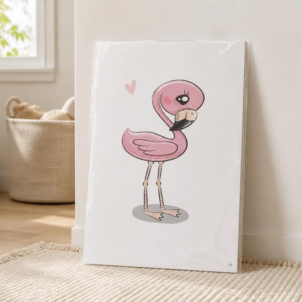 Plakat Flamingo A3 - Billede 2