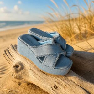 Plateau Sandaler Jeans