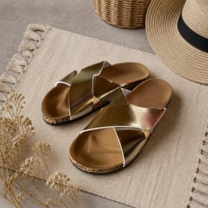 Kryds Sandal Guld