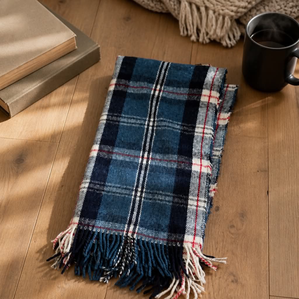 Ternet Plaid Blå - Billede 2